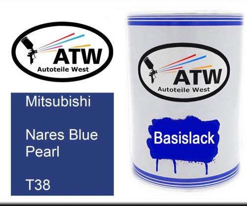 Mitsubishi, Nares Blue Pearl, T38: 500ml Lackdose, von ATW Autoteile West.